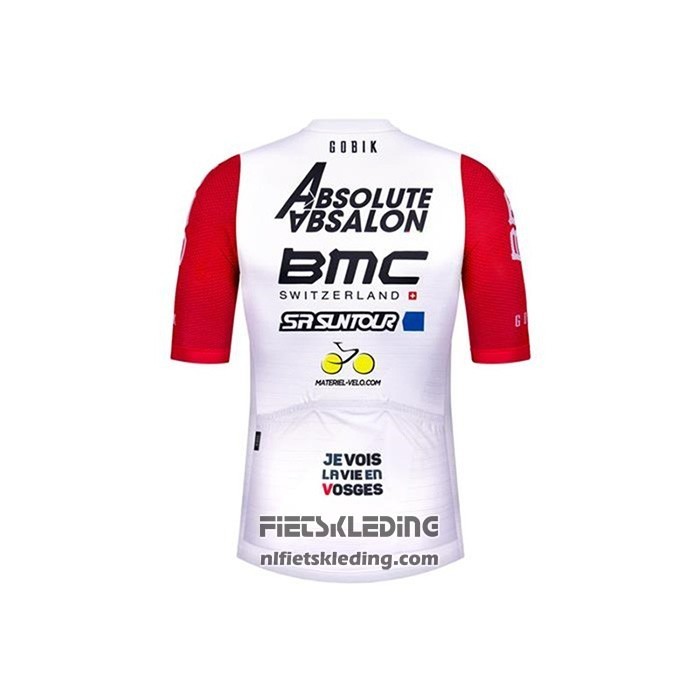 2020 Fietskleding BMC Absolute Absalon Wit Rood Korte Mouwen en Koersbroek
